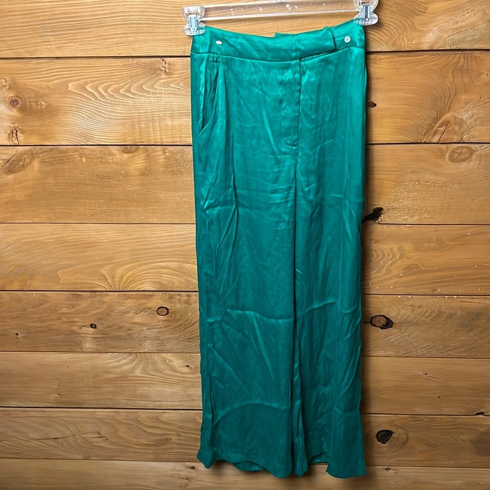 BOA Because of Alice‎ Palazzo Women’s Trousers pants XS Parakeet Green wide leg